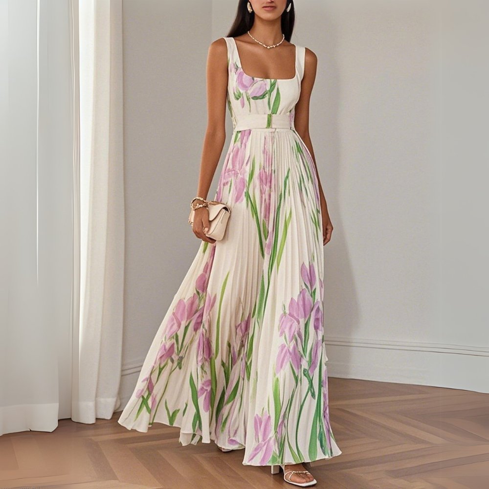 Revina™ Elegant Floral Maxi Dress
